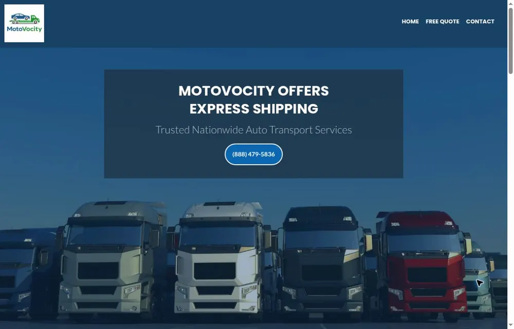 MotoVocity homepage design